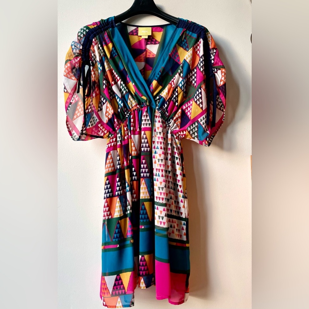 Anthropologie Maeve Mosaic Dress with Slip